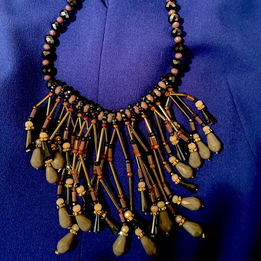 Purple statement necklace